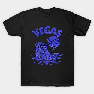 VEGAS Baby Roll The Dice Blue T-Shirt